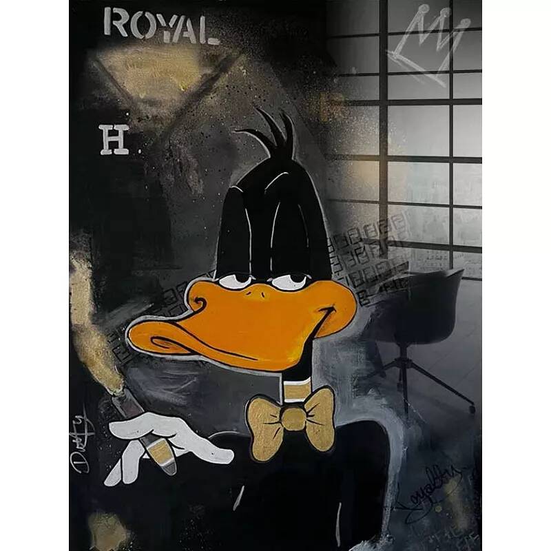 Tableau acrylique Daffy Duck King