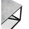 Table basse en aspect marbre et acier noir L120