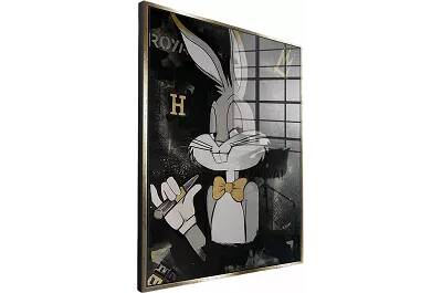 Tableau acrylique Bugs Bunny King doré antique