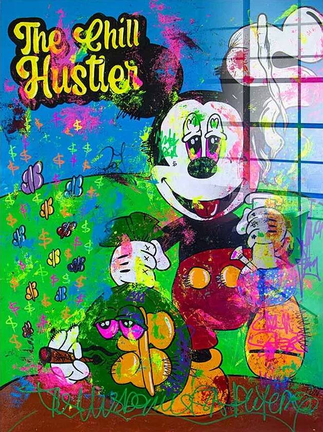 Tableau acrylique Mickey Hustler