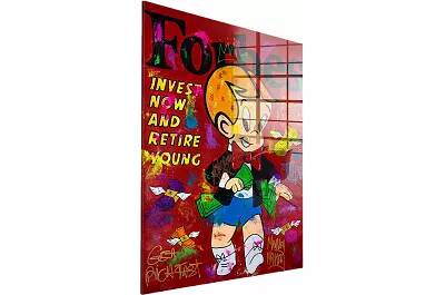 Tableau acrylique Richie Rich Retire Young