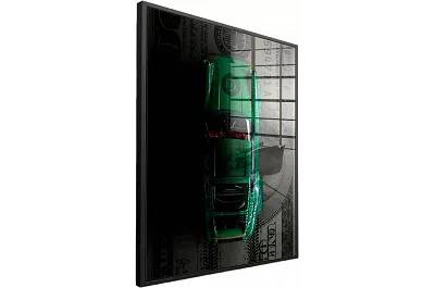 Tableau acrylique Porsche Green noir