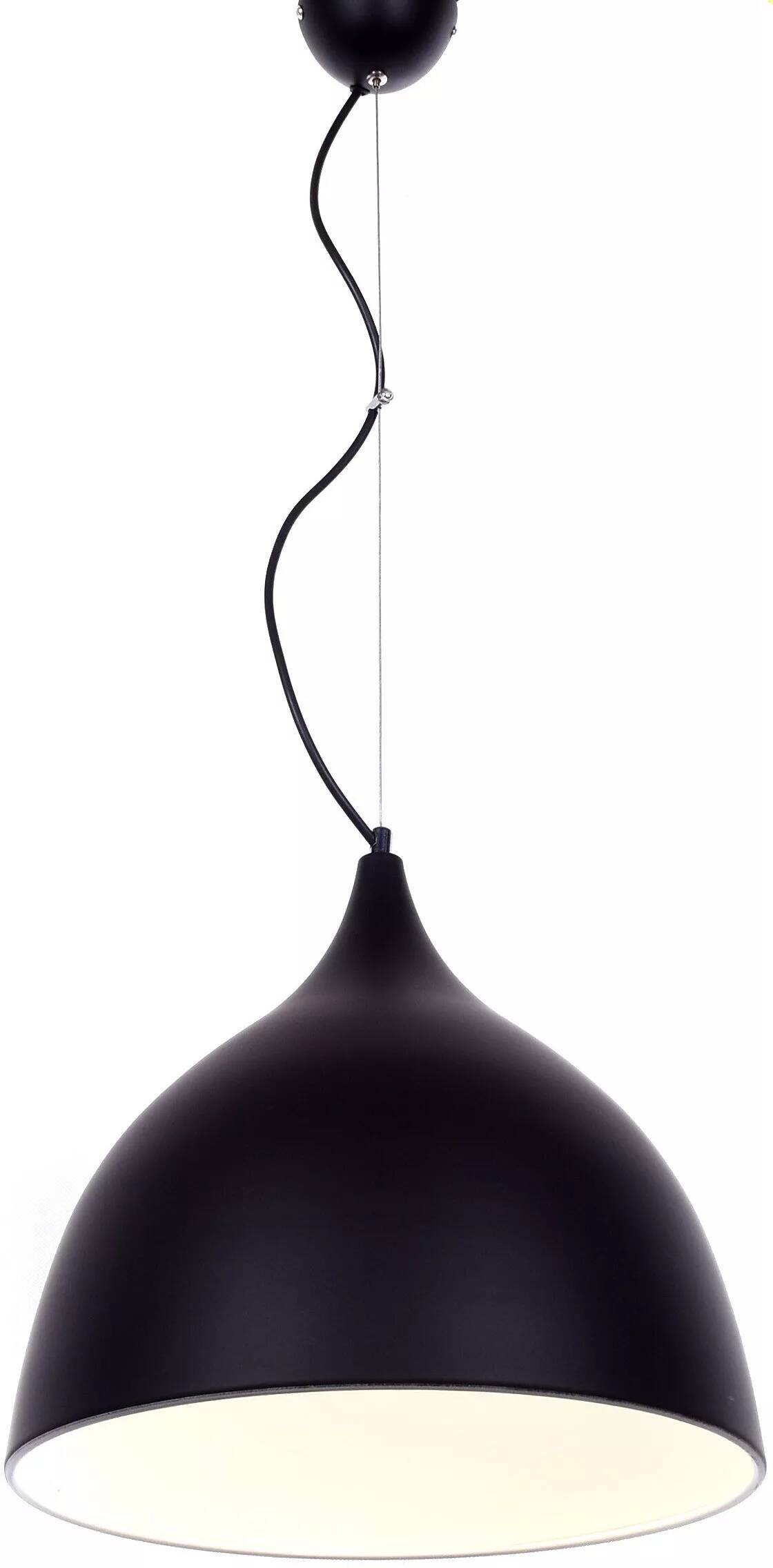 Lampe suspension en métal noir mat Ø35