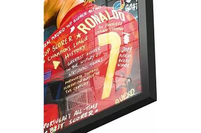 Tableau acrylique Cristiano Ronaldo noir