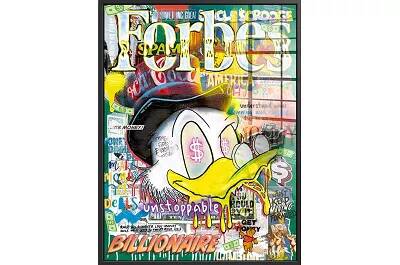 Tableau acrylique Forbes Dagobert Duck noir