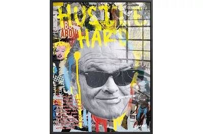 Tableau acrylique Jack Nicholson noir