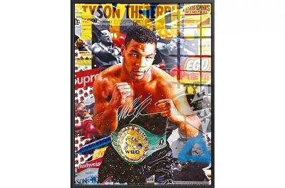 Tableau acryliquem Mike Tyson Fighter noir