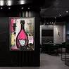 Tableau acrylique Dom Perignon Rose noir