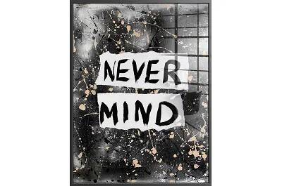Tableau acrylique Never Mind noir