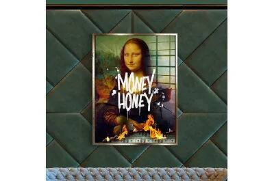 Tableau acrylique Money Honey doré antique
