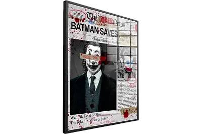 Tableau acrylique Joker News noir