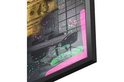 Tableau acrylique Invest Your Money noir