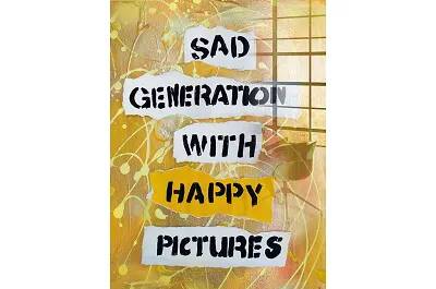 Tableau acrylique Sad Generation