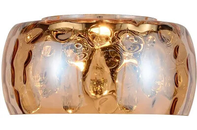 15285 - 167471 - Applique design à LED en cristal et verre ambre H15