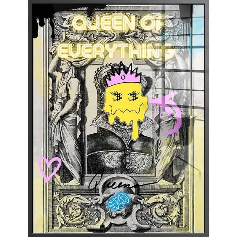 Tableau acrylique Queen Of Everything noir
