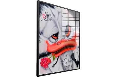 Tableau acrylique Picsou Love Overdose noir