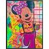 Tableau acrylique Minnie Loves Mickey noir