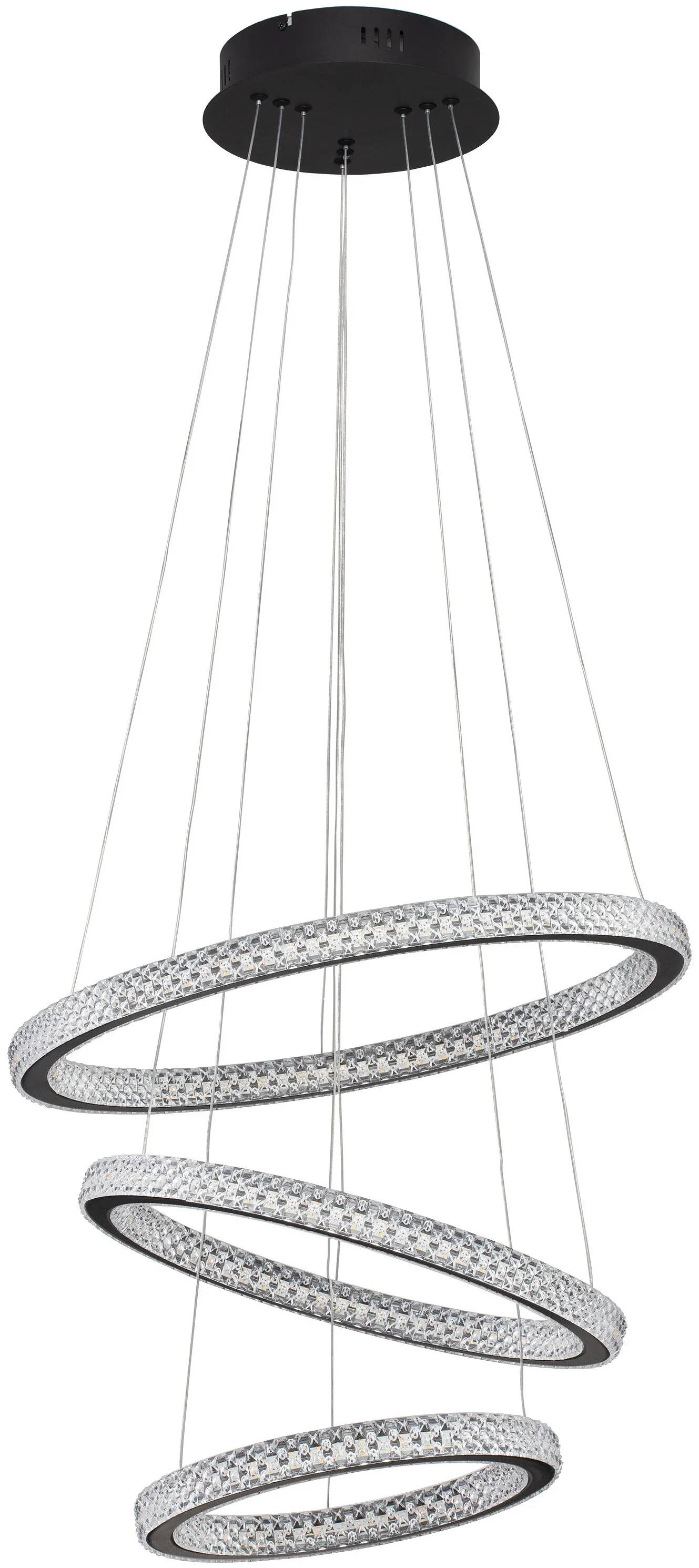 Lampe suspension à LED en aluminium noir Ø51