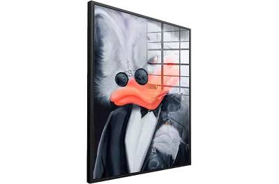 Tableau acrylique Cigarette Duck noir