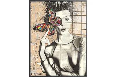 Tableau acrylique Butterfly noir