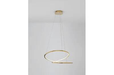 Lampe suspension à LED en acier doré Ø60
