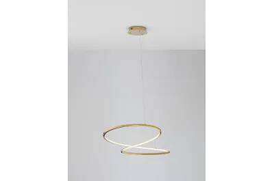 Lampe suspension à LED en acier doré Ø60