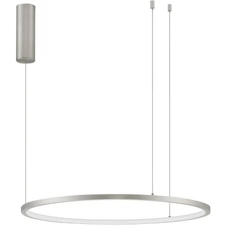 Lampe suspension à LED en aluminium argenté Ø60