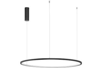 Lampe suspension à LED en aluminium noir Ø80