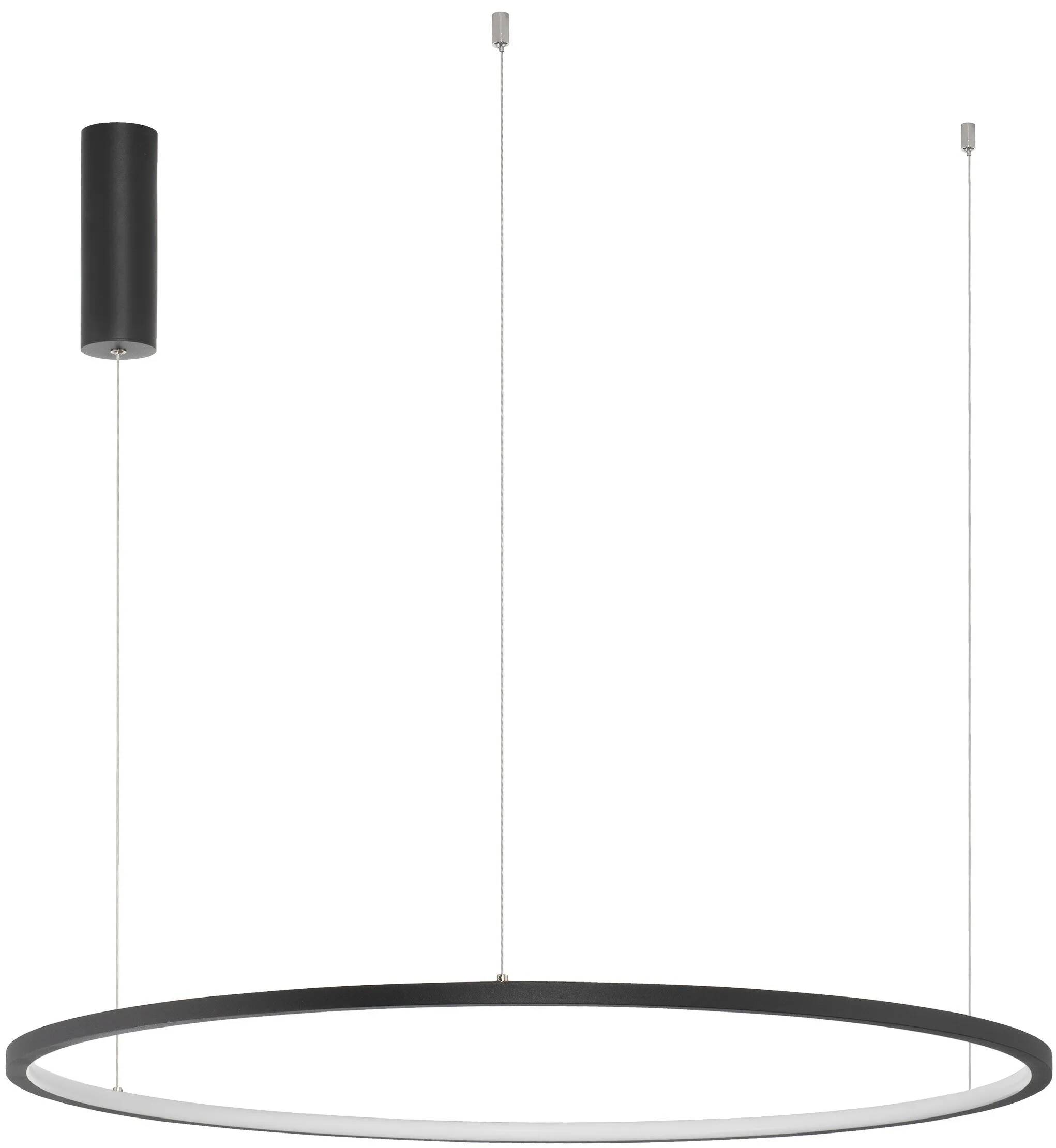 Lampe suspension à LED en aluminium noir Ø80