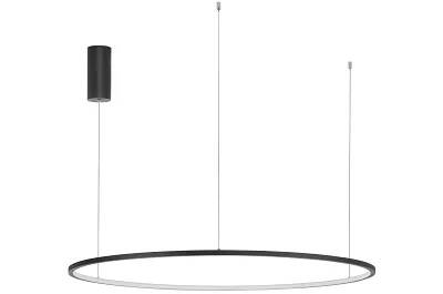 Lampe suspension à LED en aluminium noir Ø100