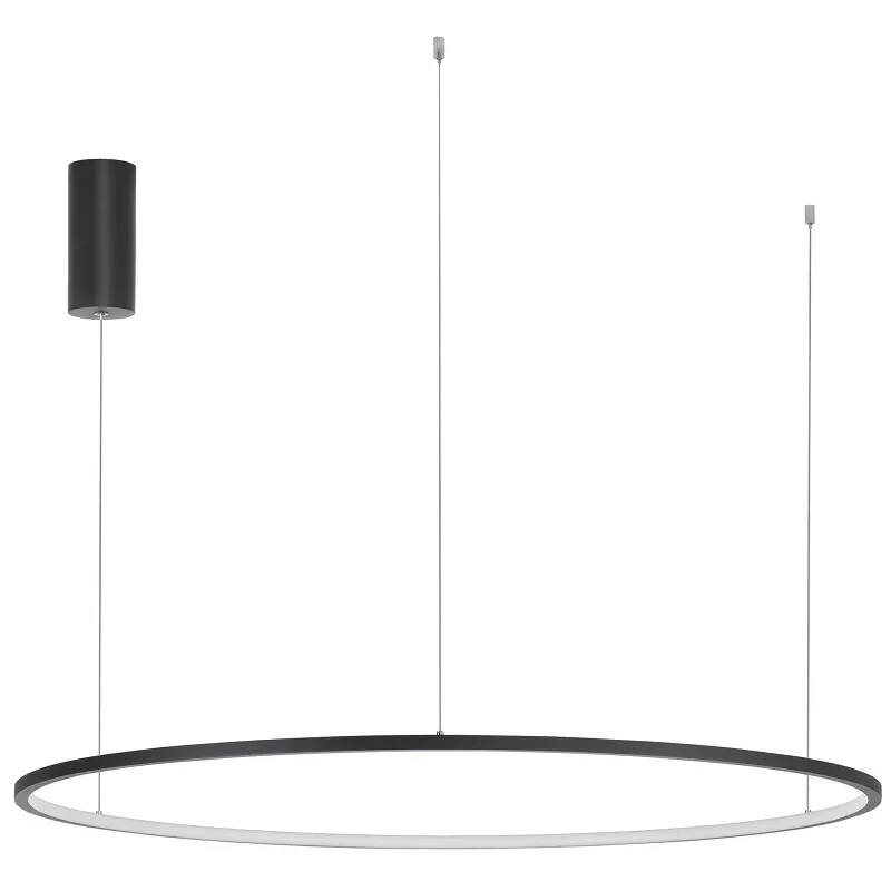 Lampe suspension à LED en aluminium noir Ø100