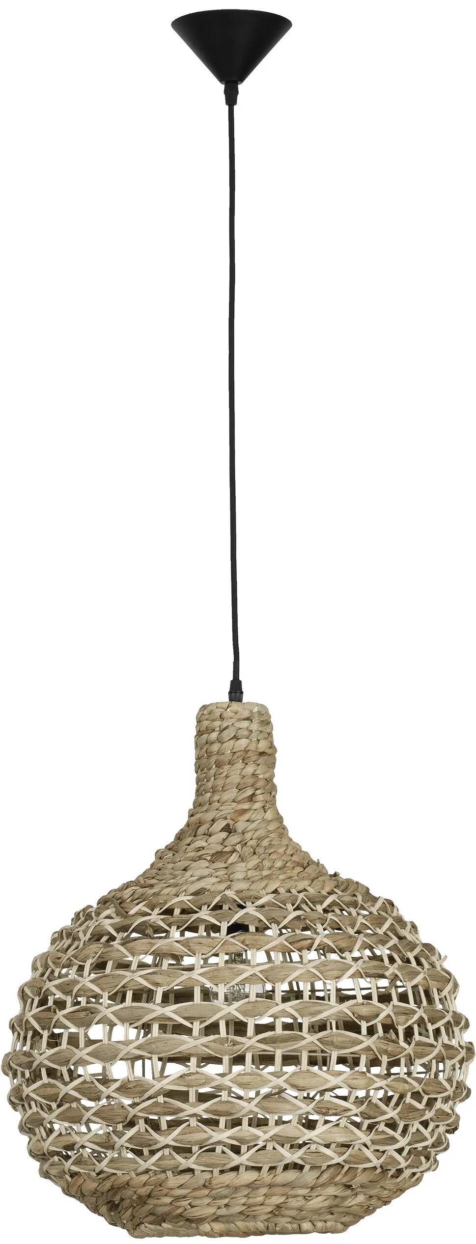 Lampe suspension à LED en jacinthe d'eau séchée Ø46