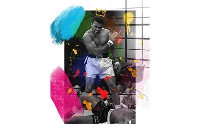 Tableau acrylique Muhammad Ali