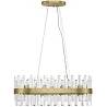 Lampe suspension à LED en cristal et métal doré L80