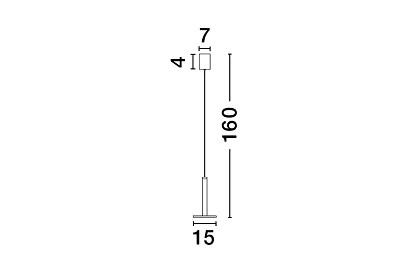 Lampe suspension à LED en métal blanc Ø15