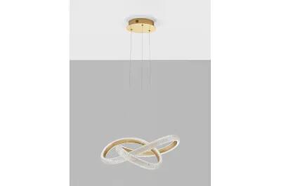 Lampe suspension à LED en acrylique et aluminium doré Ø52