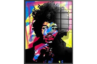 Tableau acrylique Jimi Hendrix noir