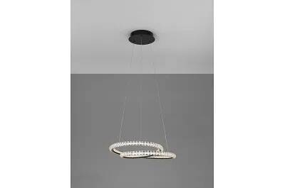 Lampe suspension à LED en acrylique et aluminium noir Ø48