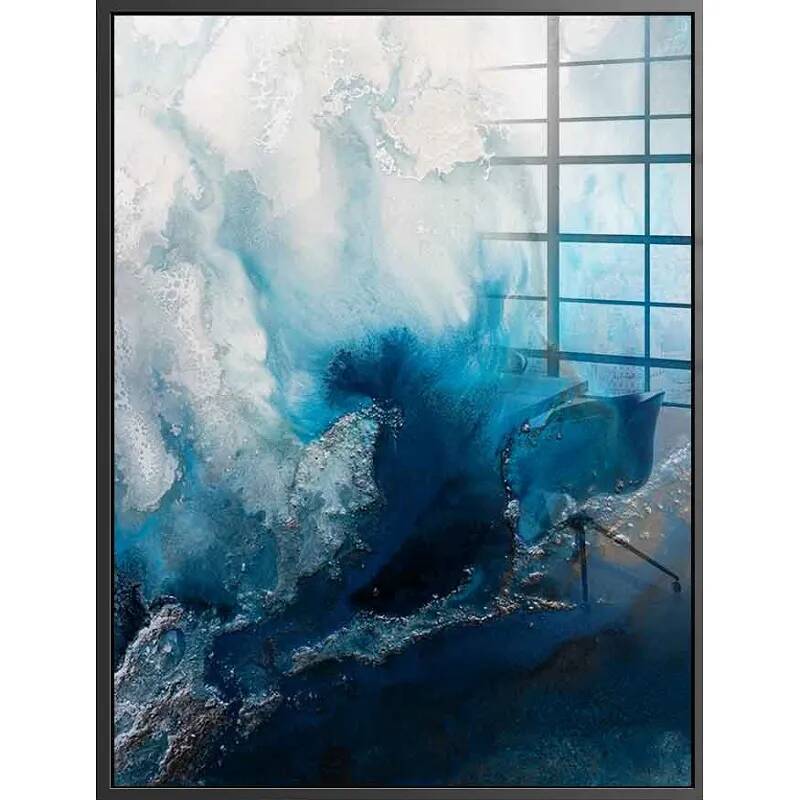 Tableau acrylique Blue Water noir