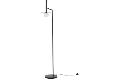 15777 - 172510 - Lampadaire à LED en aluminium noir et verre blanc H165