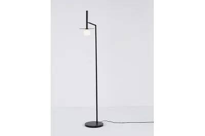 Lampadaire à LED en verre et aluminium noir H165