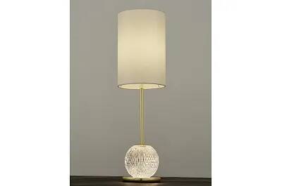 Lampe de table à LED en acrylique et aluminium doré