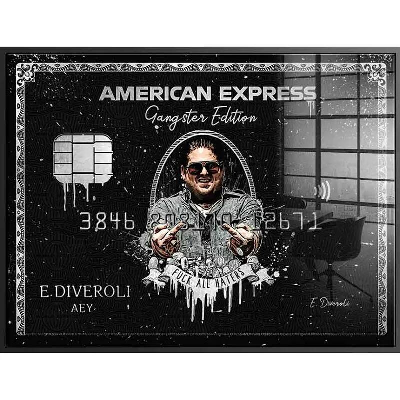 Tableau acrylique American Express Gangster noir