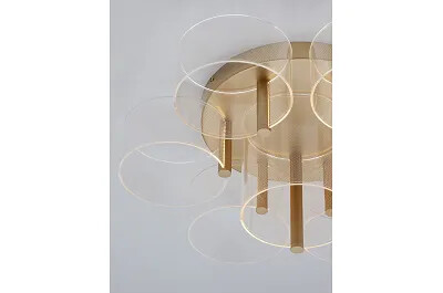 Plafonnier à LED en acrylique et métal doré Ø61