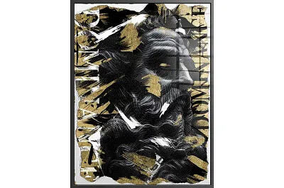 16030 - 175148 - Tableau acrylique Luxury Zeus noir