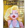 Tableau acrylique Queen Marilyn Monroe doré antique