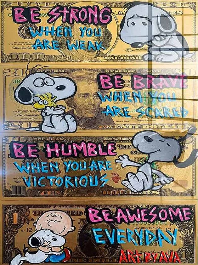Tableau acrylique Awesome Snoopy
