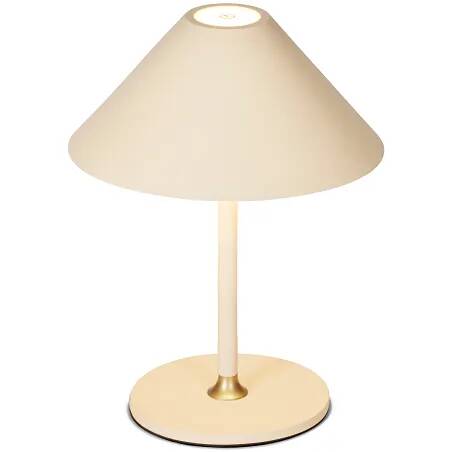 Lampe de table à LED en métal crème Ø15