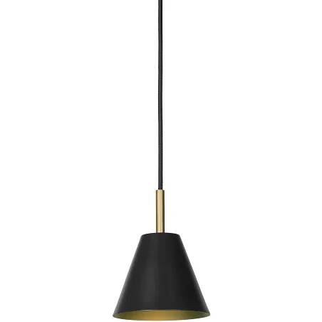 Lampe suspension en métal noir Ø12
