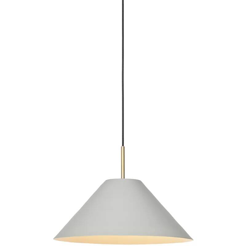 Lampe suspension en métal gris Ø40